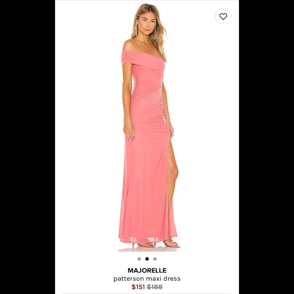 Majorelle “Patterson” Coral Pink Maxi Special Occasion / Wedding Guest Dress